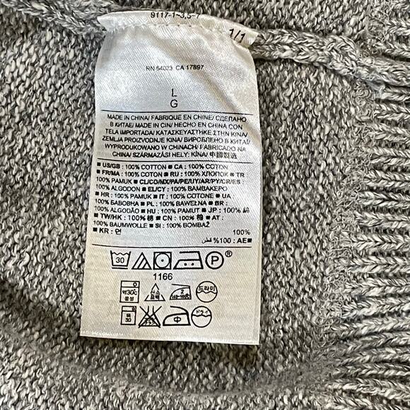 Banana Republic Men’s Sz L Gray Zip Cardigan Sweater 100% Cotton Natural fiber - Picture 7 of 9